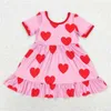 Clothing Sets Girls Short Sleeve Skirt Summer Clothes Love Positioning Design Valentine's Day Festival RTS Product