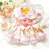 Dog Apparel Sweet Skirt For Dogs Dress Print Bowknot Princess Pet Clothes Cat Fashion Lolita Costume Spring Summer Products