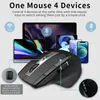 Rapoo MT750 Multimode Multimode Wireless Mouse Ergonomic 3200 dpi Bluetooth Easyswitch fino a 4 dispositivi 240419