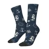 Herrensocken Kawaii Herren Retro Vintage Nautical Ankerkleid Unisex Komfortable warme 3D -Print Sailor Crew