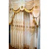 Tenda di lusso di Chenille ricamata da beige europea per soggiorno vetrina per la camera da letto per soggiorno