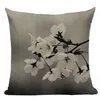 Pillow Simply Black White Scenic Building Geometric Plant Flower Throw Case Polyester Sofa Cover For Home Living Room