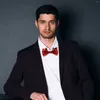 Bow Ties Glitter Tie Performans Ziyafet Çocuklar Tek Yetişkin İngiliz Pu Renk Ayarlanabilir (Kırmızı) Smokin Bowties Erkekler