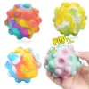 Neuheit Gegenstände Party bevorzugt sensorisches Spielzeugpaket für Erwachsene Kinder Pop Stress Balls 3D Squeeze Stress Relief Toy Set Silicone2982057