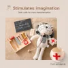 Dzieci Doktor Zestaw zabawek drewniane pudełko symulacyjne grę dla dzieci gry edukacyjne zabawki dzieci Montessori Toy Prezenty 240410