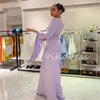 Splendidi abiti da sera blu royal lilla di lilla dubai sirena araba da spalle abito da ballo 2024 abayas caftan morrocan abito di compleanno di occasione formale abito de mariage