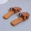 Slippers 2024 Zomer Dames Romeinse modeontwerpster Flat Shoes For Women Soft Sole Open Toed Beach Flip-Flops Female Zapatod