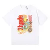 T-Shirts Männer Designerin weißes T-Shirt Lose Short Casual Fashion Mens Tops T-Shirts Designer für Mann Luxus Crew Neck Kurzarm Baumwollauto Brief Druck Sommer Tee