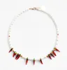 Lady Fashion Red Chili Pepper Collane per donne perle bohémien fatte per perle fatti girocollo girocollo regalo 2071325