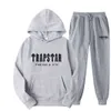 New TRAPSTAR Letter Printed Men S And Women Sportswear Fleece Two Piece Loose Casual Hooded Hoodie Set