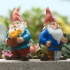 4pcs Minyatür Bahçe Gnome Figürinler Minyatür Tomte Nisse Cüce Elf Gnomes Figür Süslemeleri İç Mekan Dış Mekan Saksı 240419