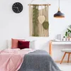 Wandteppiche Boho Tapestry Makrame Wanddekoration handgefertigte gewebte Quasten Baumwollseile Bohemian für Zuhause und Wohnungen Schlafzimmer