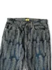 Herrenhosen japanischer Stil Hirata und Hiroshi Casual Denim Jacquard Feather Damen, die ausgestattet sind, lose vielseitig