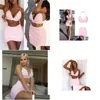 Camisoles Tanks Tops Women Y Skirt Outfits Halter Vneck Laceup Backless Bralette Crop Top Bra Mini Skirts Set