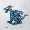 Simulation Fire Mécanique dinoasur Spray d'eau Cool Light Electric Children Entertainment Puzzle Model Game Toys for Boys Gifts 240419