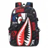 Designer Sprayground Backpack Nieuwe gespecialiseerde kinderen Schooltas Student Shark Gepersonaliseerde afdruk Grote capaciteit Lichtgewicht Casual Minimalistische tas 651