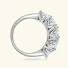NA Luxusdesigner GRA Zertifikat VVS1 Diamond Women Eheringe Radiant Cut 925 Sterling Silver Ring 240416