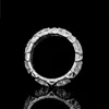 Women Band TiifeAny Ring Jewelry S925 Sterling Silver Cross Zircon Full Diamond Light Luxury Fashion Mortile Womens Internet Red