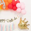 Décoration de fête 71pcs / Set Golden Crown Balloon Baby Shower Decor Supplies Kids Happy Birthday Decorations Ball Garland Arch Kit