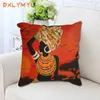 Pillow Oil Painting Print Covers Pillowcase Retro African Style Decorative Throw Case 45x45cm