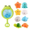 Детские игрушки для ванны детские милые животные игрушки для плуги с водой светодиодные игрушки с плавающей запчастью Индукция