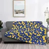 Одеяла композиция-роял / желтый стиль тренда забавный модный мягкий бросок одеяла рисунок графический дизайн цвет