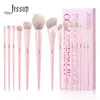 Jessup Pink Makeup Pędzes Zestaw 14pcs makijaż pędzli Premium wegańskie podkład do cieni do powiek proszku pędzelt495 240423