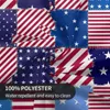 Tafelkleed wasbare polyesterloper voor picknick dinerendecoratie Amerikaanse vlag rond tafelkleed patriottisch