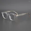 Tela di occhiali da sole cornice acetato di occhiali quadrati telaio da uomo donna vintage occhiali ottici clip polarizzati su occhiali da occhio da sole.