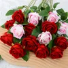 Dekorativa blommor 1 huvud Silk Rose Fake Flower Artificial Wedding Valentine's Day Home Table Hall Buquets