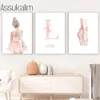 Custom Name Painting Poster Ballet Girl Art Prints Dancing Shoes Print Pictures Nursery Wall Baby Girls Room Decor 240426