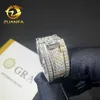 Groothandelsprijs Shining Fashion Iced Out Hip Hop Jewelry VVS Moissanite Diamond 925 Sterling Silver Hip Hop Ring Men