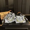 logo Decorative chain Bucket bag designer bags fashion Woman Totes Flamenco Tote Handbag Bags Leather Bag 240415