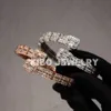 Fijne hiphop sieraden sterling zilveren vvs stokbrood moissaniet diamanten armbandbanden armband