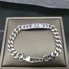 Modepläterade silverspöken Mens Luxury Armband Designer för kvinnor snid Skalle Simple Double G Metal Cuban Chain Charms Cjewelers Designer Armband