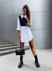 Casual Dresses Elegant Women's Shirt for Women 2024 Spring Summer Long Sleeve Kort klänning från damer Mini Vestidos