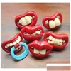 Pacifiers# Pacifiers Baby Sile Pacifier Cute Funny Teeth Beard Mustache Babe Orthodontic Dummy Nipples Silica Gel Infant 17 Styles D Dhnlc