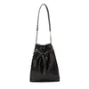 Sac Chaîne de mode seau Babes à bandoulière féminine Black Pu Leather Feme Female Messenger Dame Match Sacs Bolsa