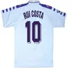 98 Maglie da calcio Batistuta retrò Rui Costa Vintage Florence Rui Costa Football Kids Shirt Camisas de Futebo
