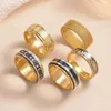 Anelli nuziali Memorissa 5pcs/set di anelli misti per uomini Donne inossidabile in acciaio inossidabile anello nuziale di nozze nuove trend fascino regali di gioielli