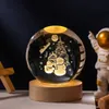 Świąteczna kryształowa dekoracja kulki 2023 Planets Solar Układ słoneczny Księżyc LED LED BALLS DOMOWY SNOW GLOBE DEKADACJE 240424