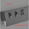 Vägglampa LED med switch USB för sovrum el headboard läsning nattbok justerbar rotation enkel modern heminredning