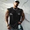 Mens Summer Tank Top Sports Sports Fitness Cotton Crew -line