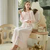 Donno notte da donna Victorian Nighthowns Women Vintage Cotton Night Dress Summer Autumn Long abita Pegnoir Plus Size Nightwear Princess