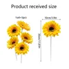 Garden Decorations 5PCS Colorful Sunflower Waterproof Yard Art Plant Picks Ground Flower Bed Supplies