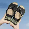 Slippers Men Flip Flip Slides 2024 Trend Summer Anti-Skid Man Out Outdoor Light Casual Beach Sandals House