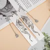 2 piezas de anime alas dragon marcadores de metal de acero inoxidable para amantes de la de libros suministros escolares de papelería maestros hombres mujeres