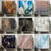 Texture inchiostro in marmo gradiente tende doccia impermeabile vernice astratta tende da bagno colorato tenda da bagno per la casa con gancio 240419