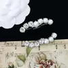 Luksusowa marka projektant podwójnych liter Pins broszki kobiety złoto srebrne crysatl perłowa broszka broszka z broszka