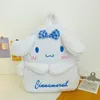 Cartoon encantadora mochila de felpa Cinnamoroll Kuromi Girl Heart Gran capacidad My Melody Shoulders Bag Kid Christmas Gift